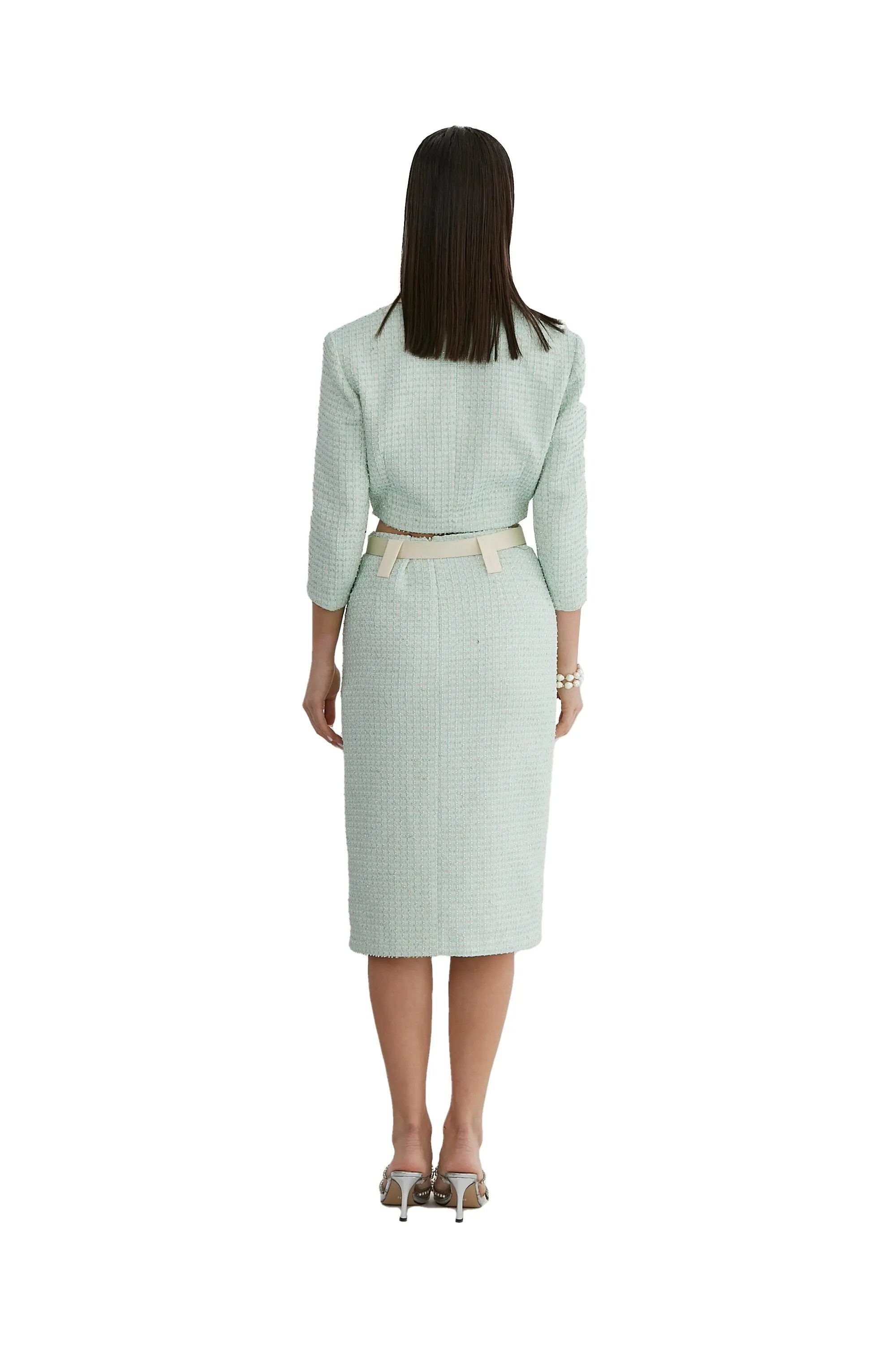 Women’s Spring Temperament High Fanny Pack Butt with Button Suit ULA